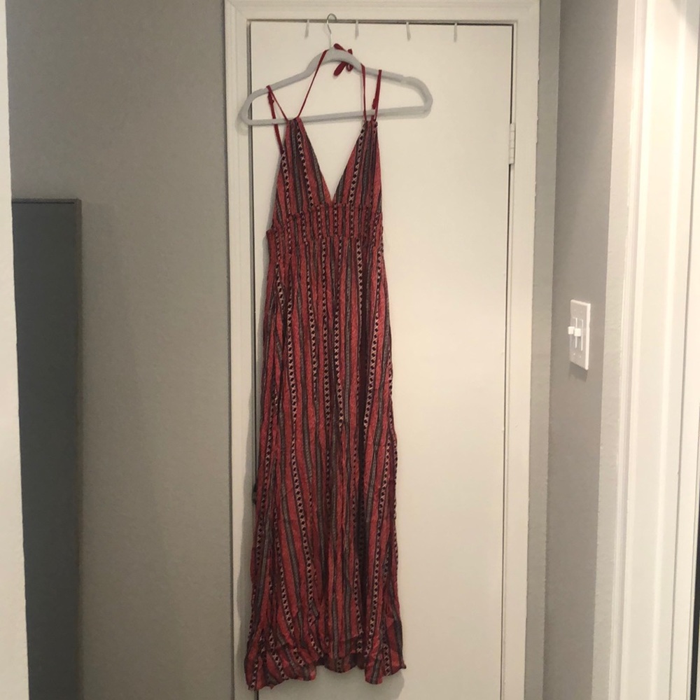 Red maxi dress